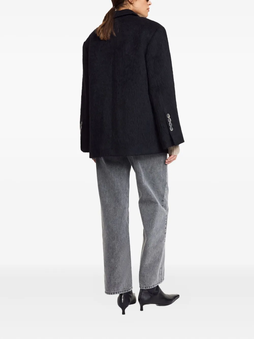 By Malene Birger Blazer met enkele rij knopen Zwart