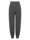 MSGM elasticated-waist wool track pants - Grey