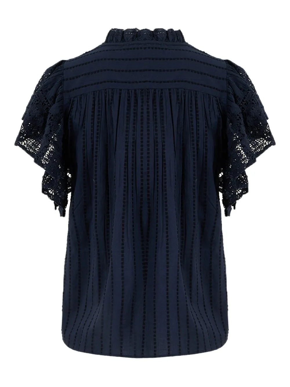 Ulla Johnson Julie Futter-sleeve Blouse In Blue