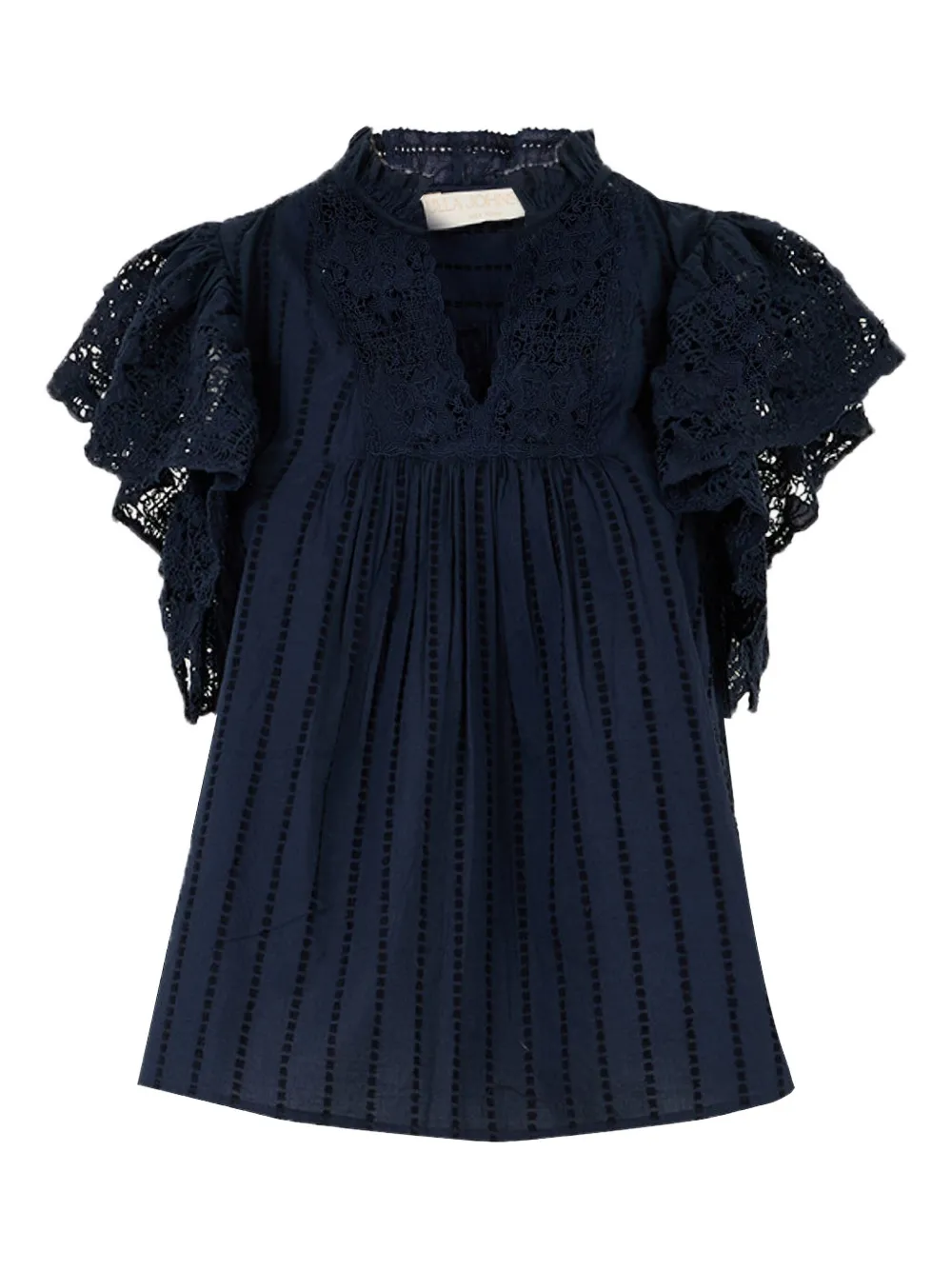 Ulla Johnson Julie Futter-sleeve Blouse In Blue
