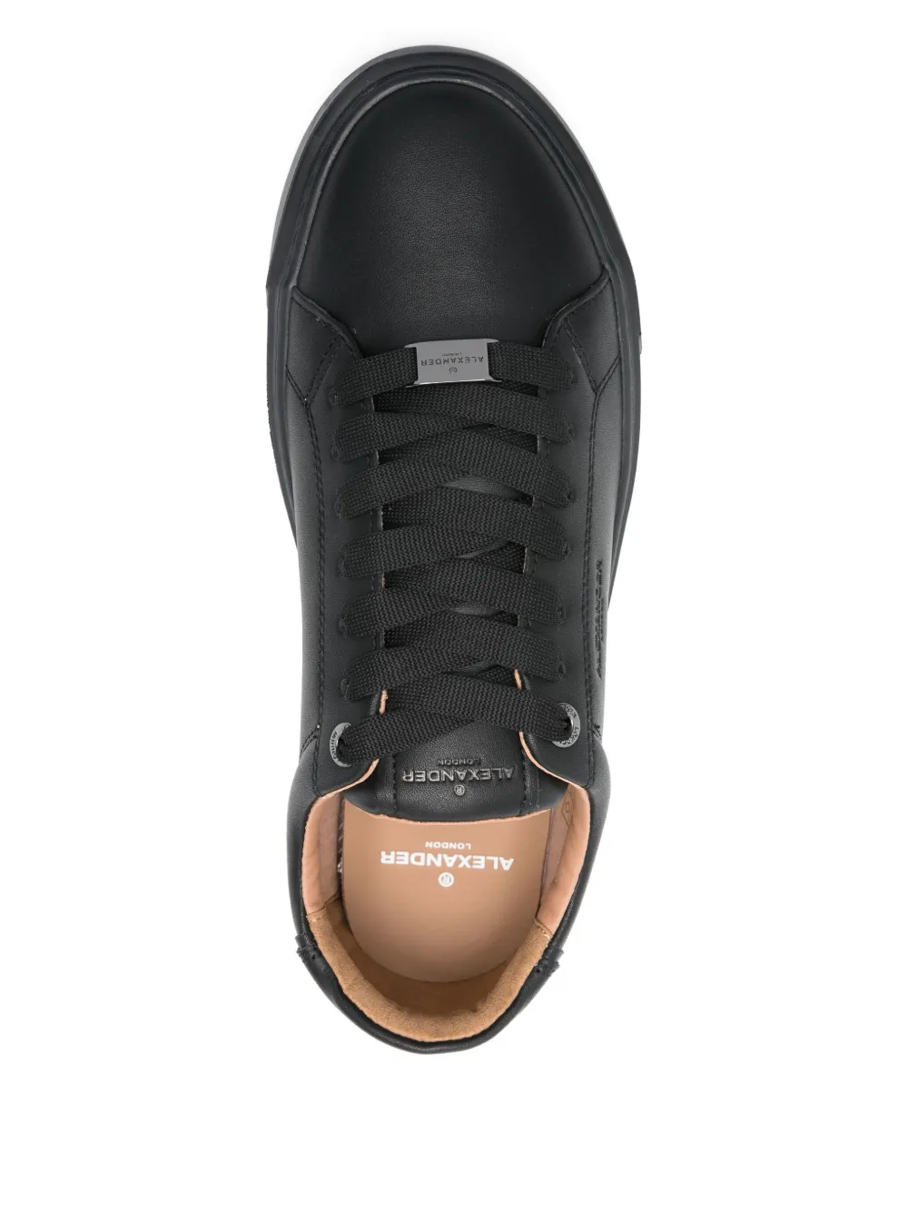 Alexander Smith Leren sneakers Zwart