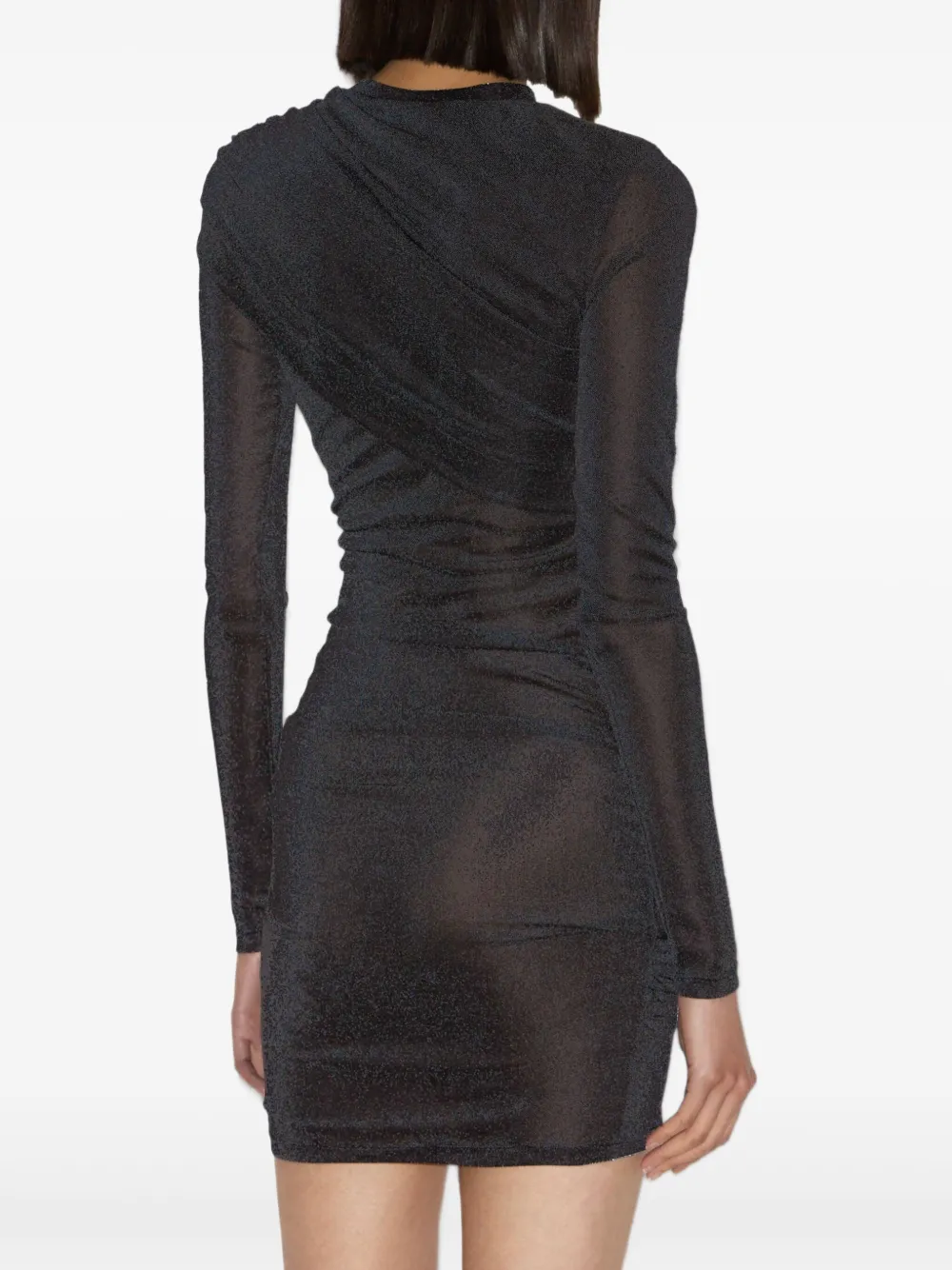 Isabel Marant Étoile Denise Draped Long-sleeve Mini Dress In Gray