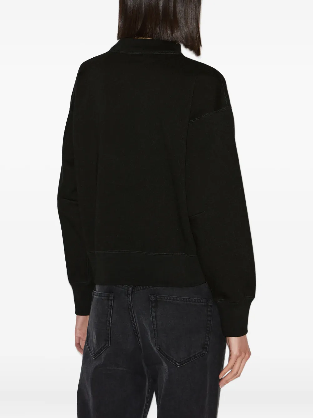 Isabel Marant Étoile Moby Studded-logo Sweatshirt In Black