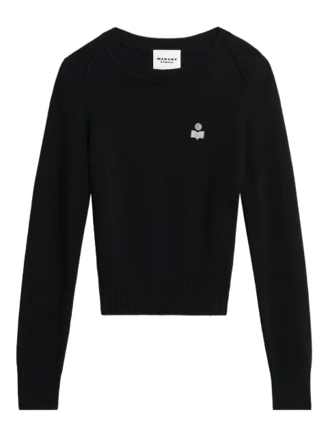 MARANT ÉTOILE Abelle gathered-sleeves embroidered-logo sweater
