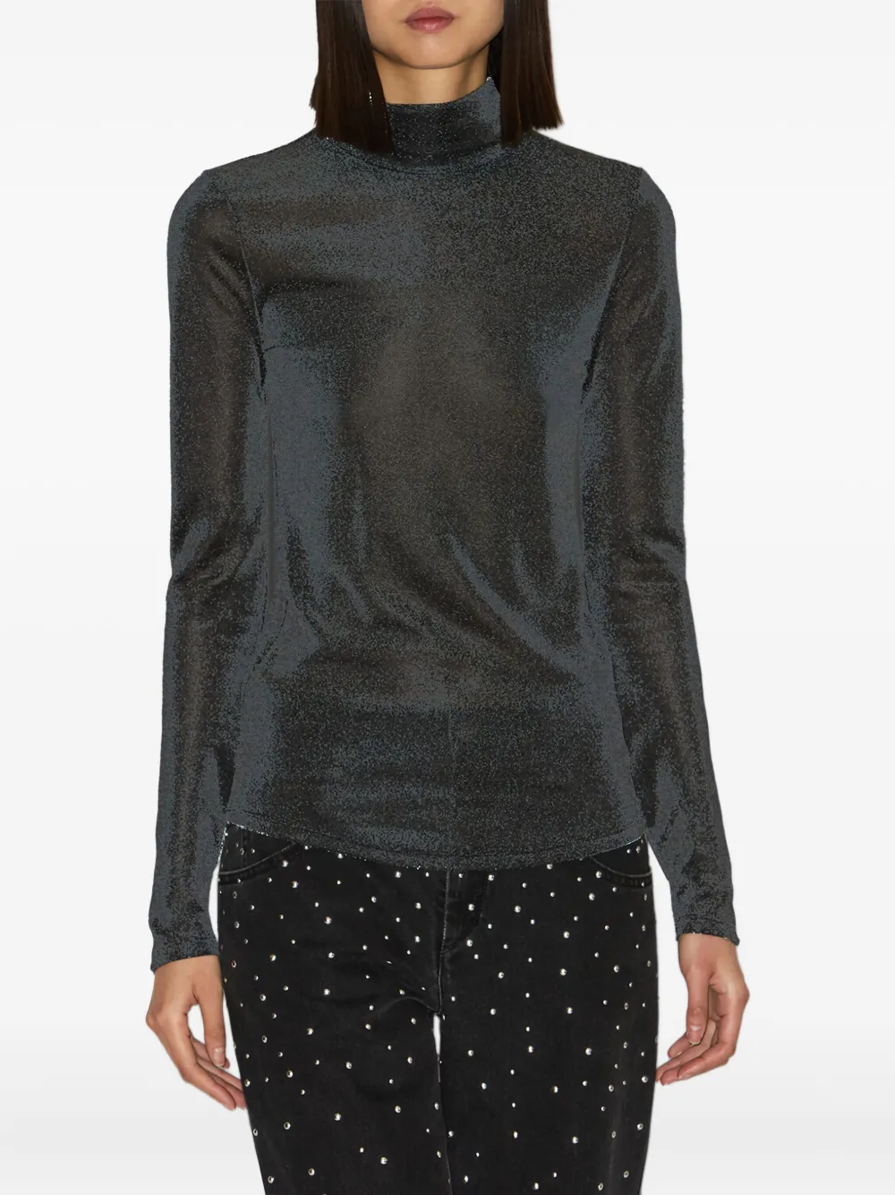 Isabel Marant Étoile Jadia Stand-up Collar Top In Black