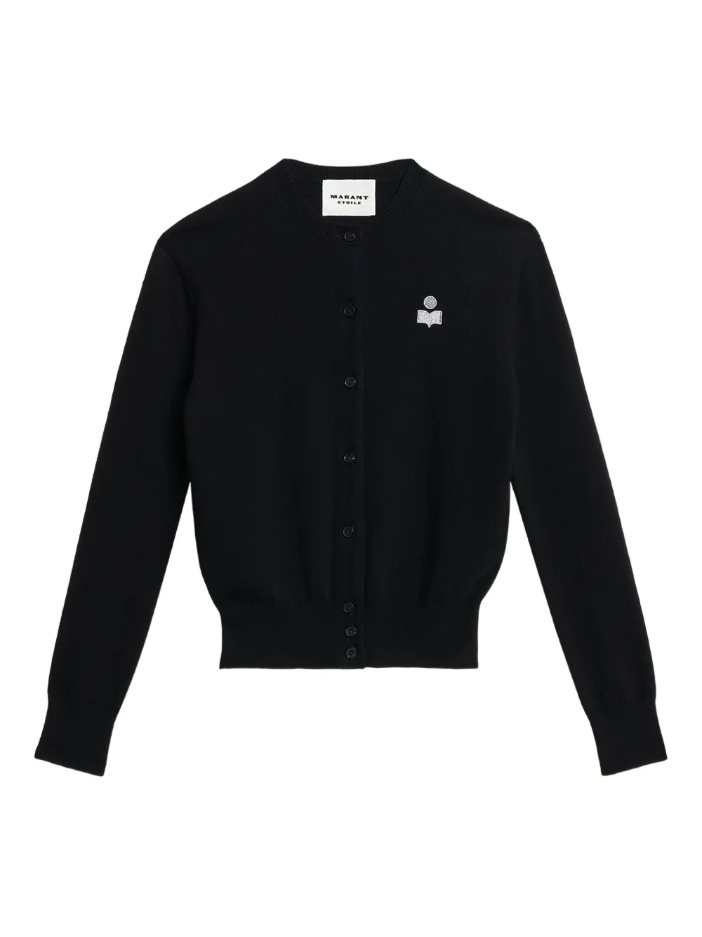 Isabel Marant Étoile Mona Embroidered Cardigan In Black
