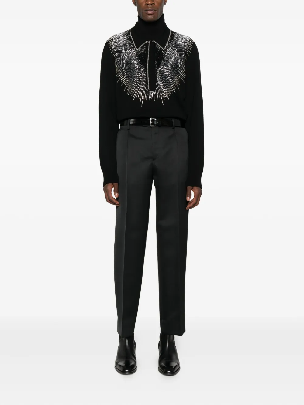 Briglia 1949 pleated straight-leg trousers - Zwart