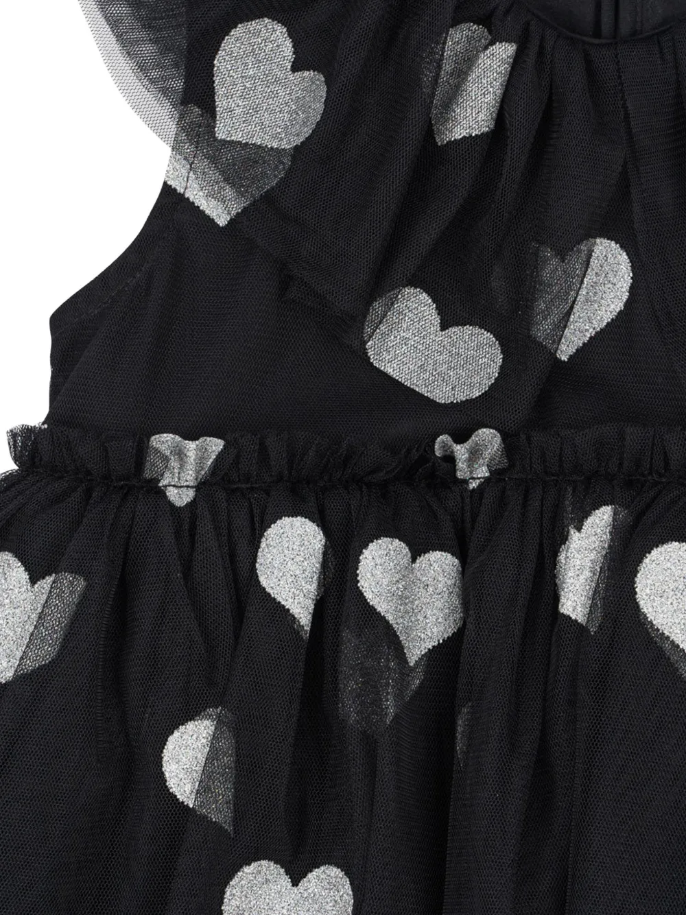 Konges Sløjd Jurk met ruches en hart Zwart