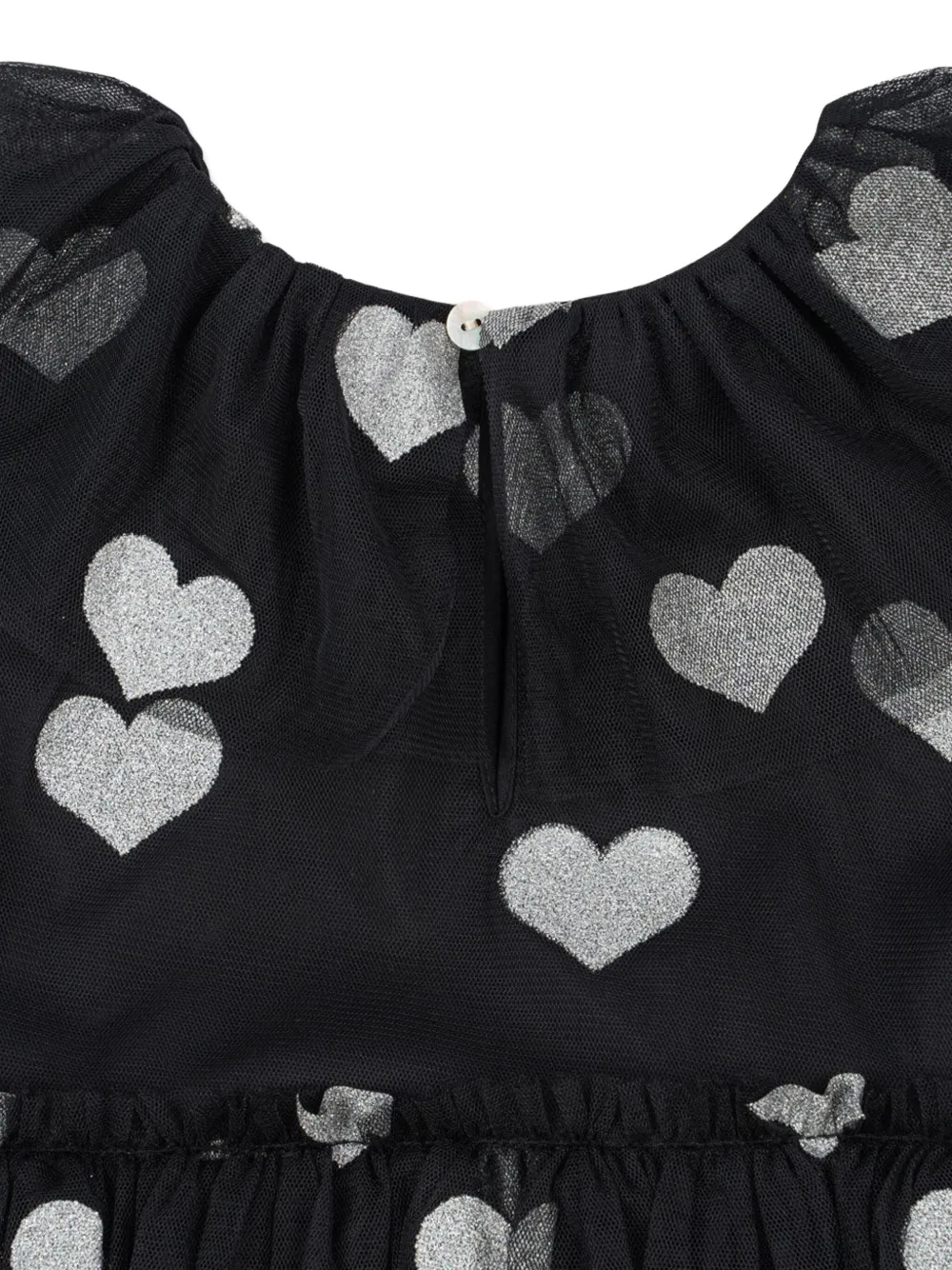 Konges Sløjd Jurk met ruches en hart Zwart