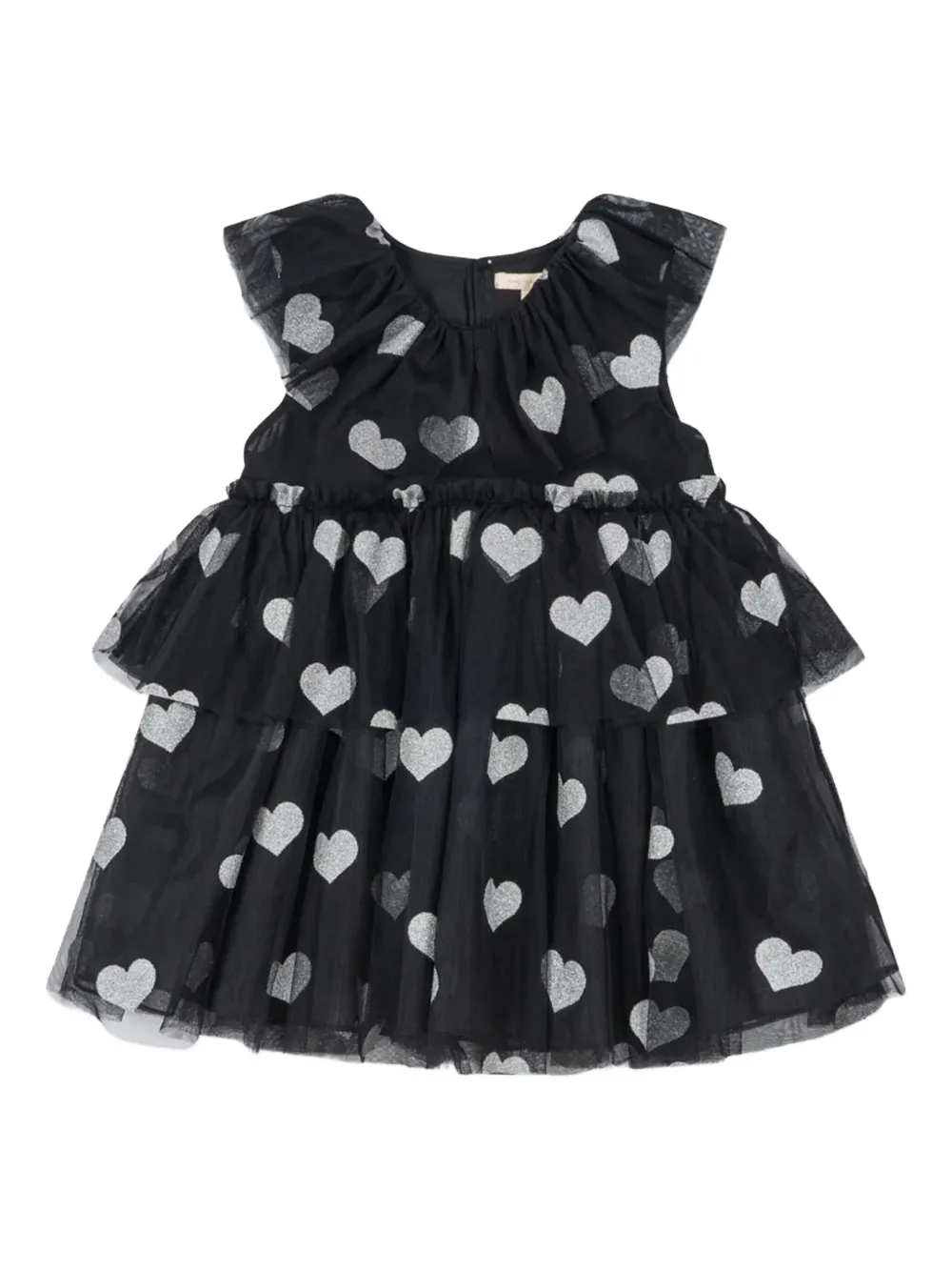 Konges Sløjd robe volantée à motif cœur | noir | Image 1