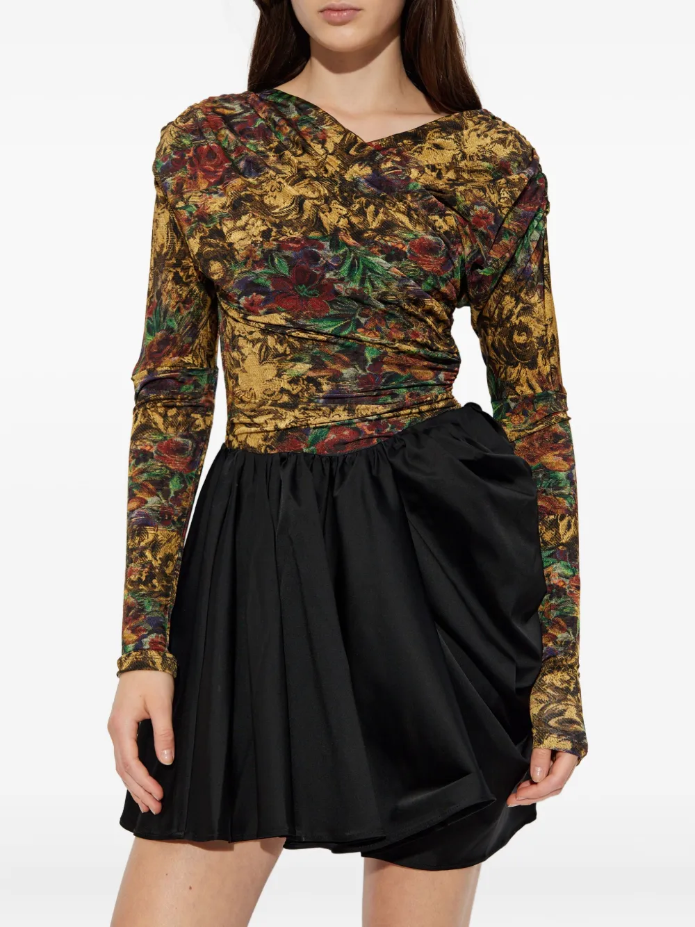 GANNI Top met bloemenprint Beige