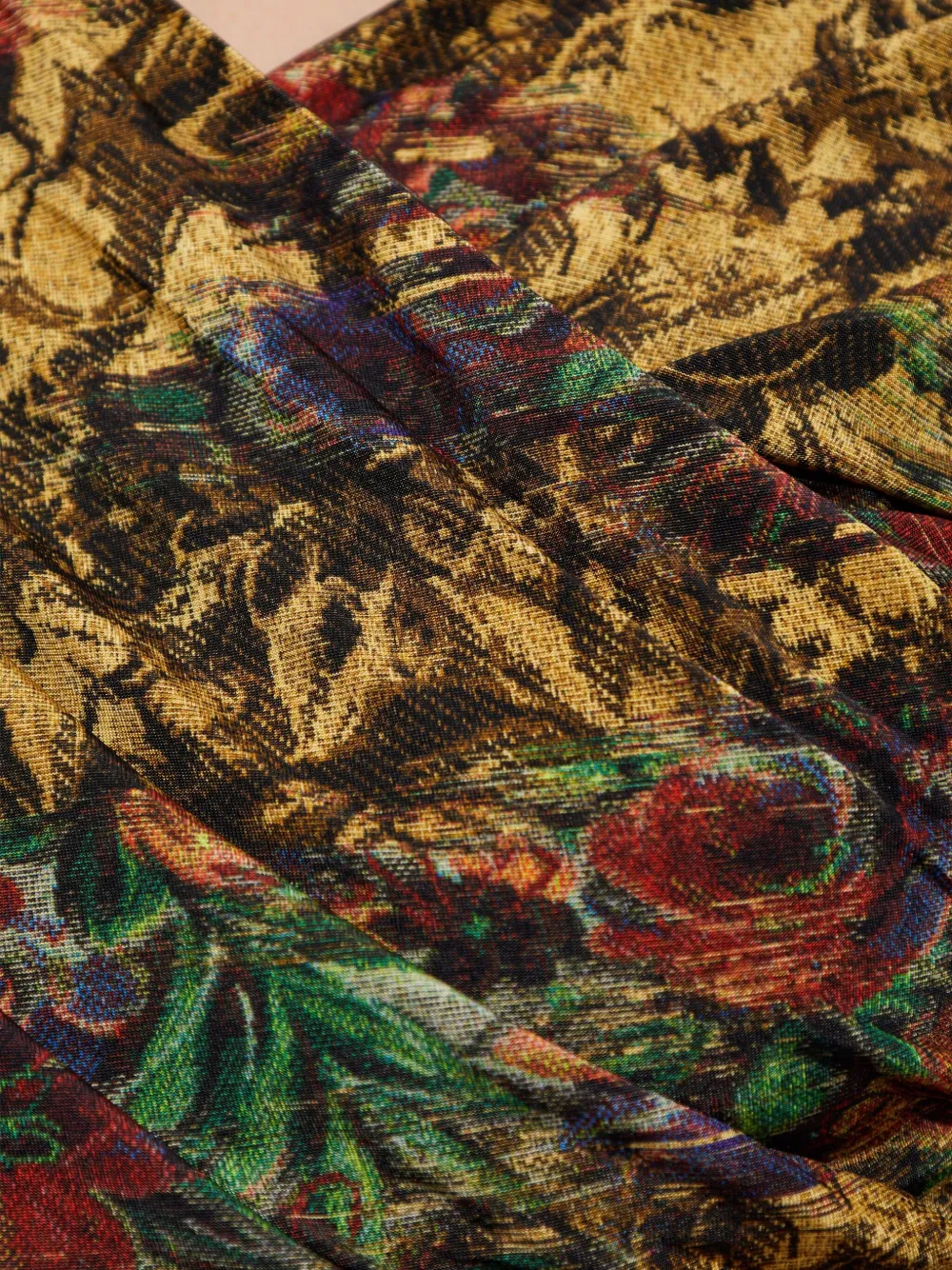 GANNI Top met bloemenprint Beige