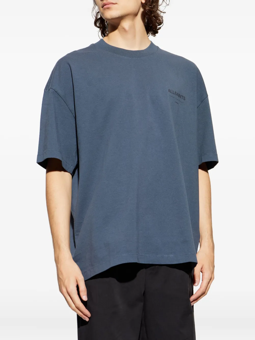  Allsaints Logo-print T-shirt - Blue 