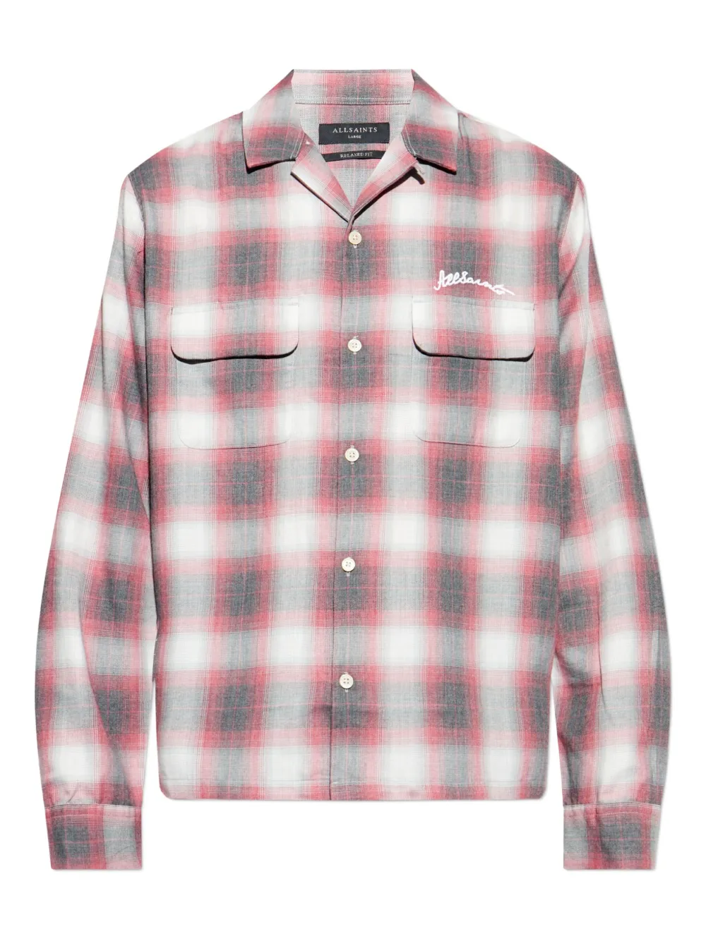 AllSaints Shams plaid pocket shirt | Red | Image 1