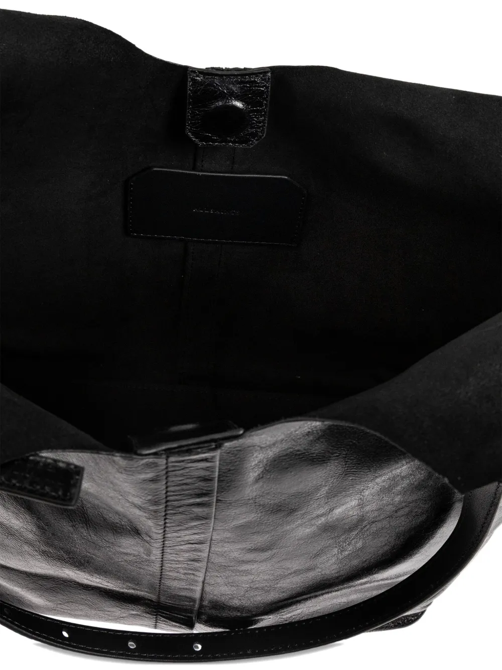 Allsaints Ara Leather Tote Bag In Black