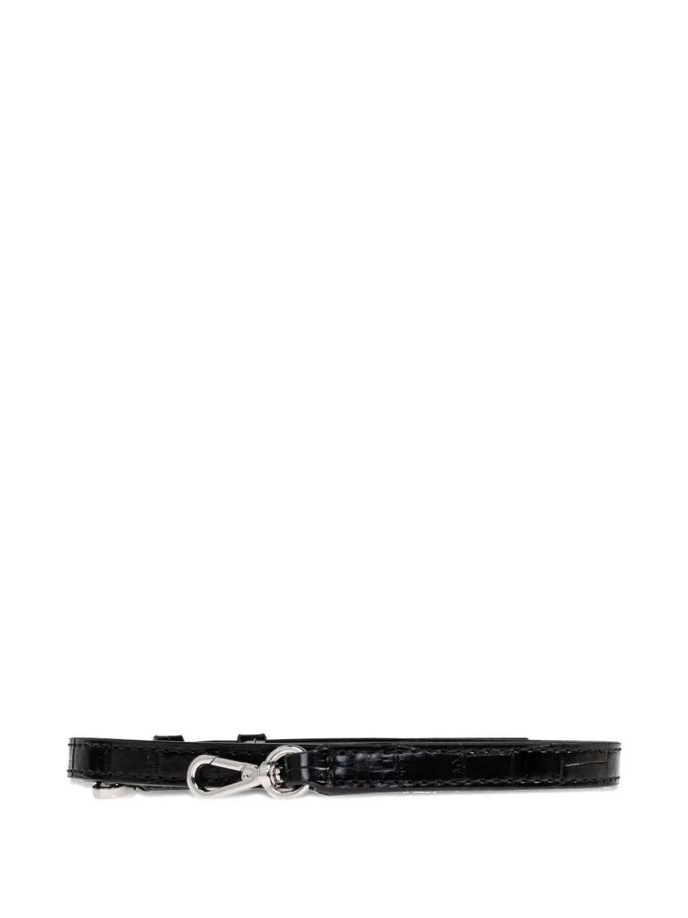 Ganni Croc-embossed Tote Bag In Black