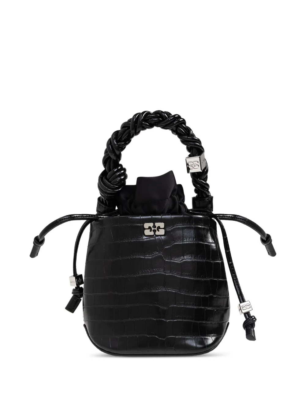 GANNI tote con efecto cocodrilo en relieve | negro | Image 1