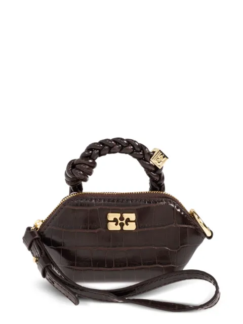 GANNI tote mini con efecto de piel de cocodrilo