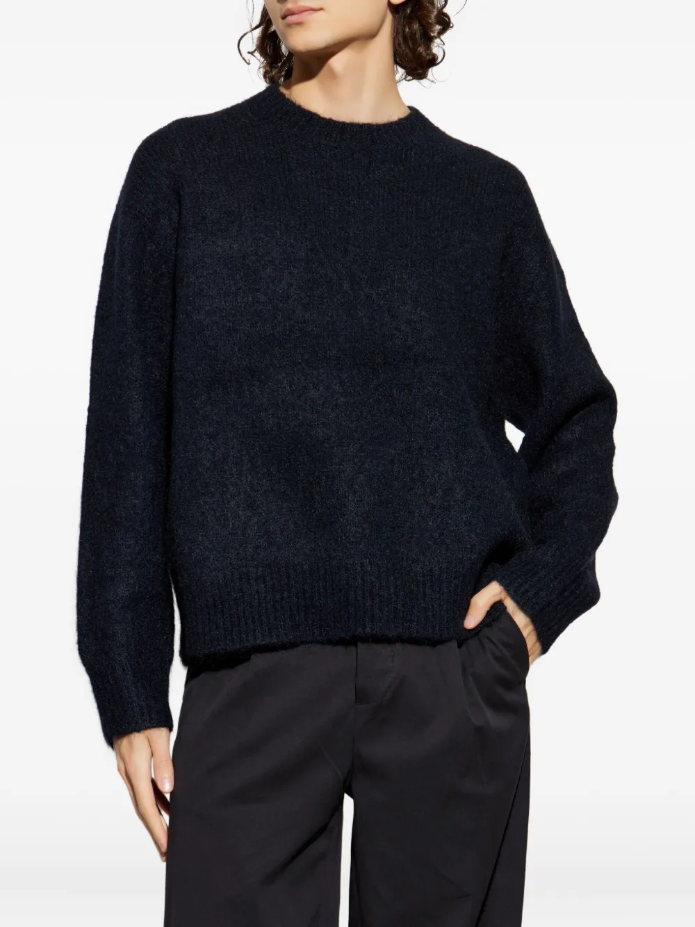  Allsaints Pull Coby à Col Rond - Bleu 