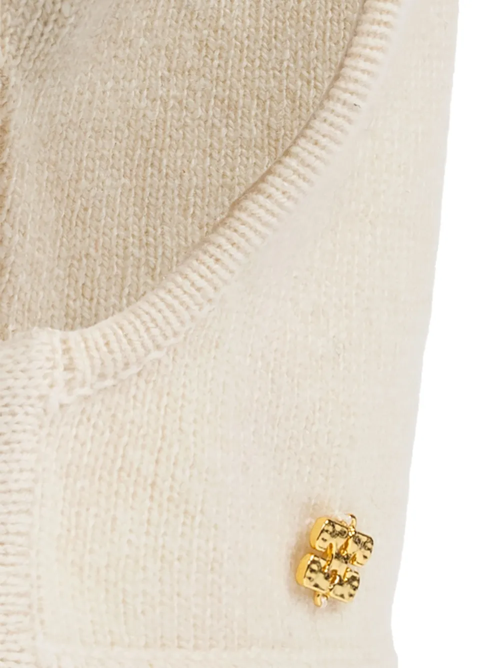 GANNI Bivakmuts met applicatie Beige