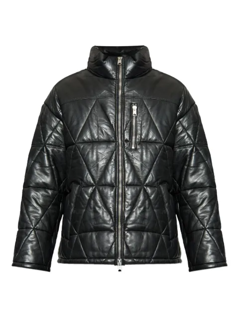 AllSaints Brockwell leather puffer jacket