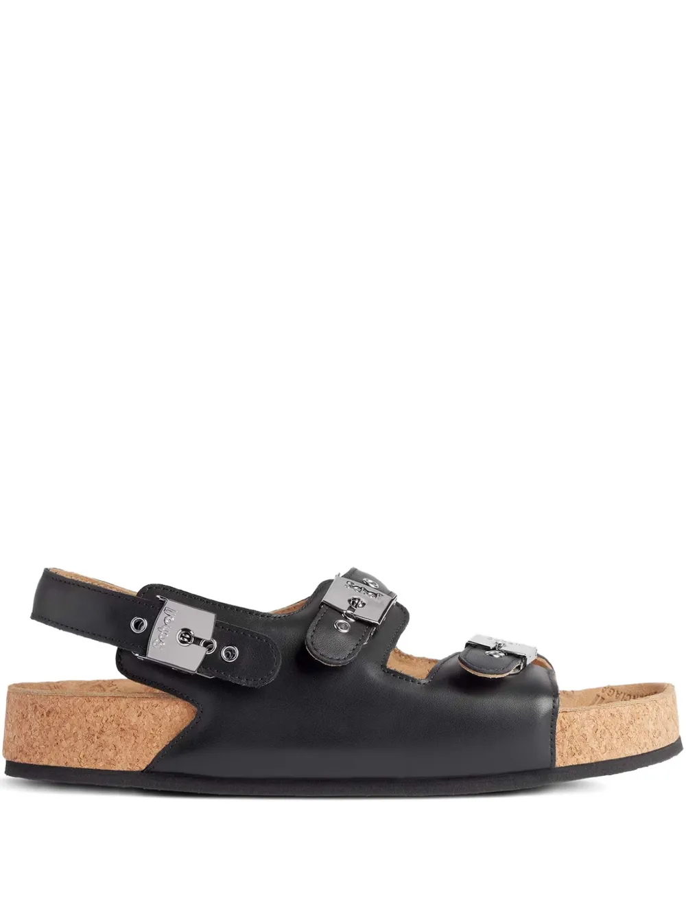 Balenciaga x Scholl leren sandalen Zwart