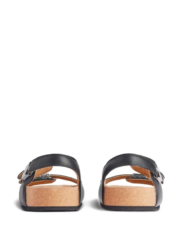 Balenciaga x Scholl レザーサンダル | ブラック | FARFETCH JP