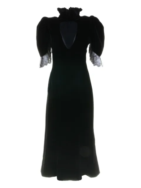 Alexander McQueen lace-detail velvet dress