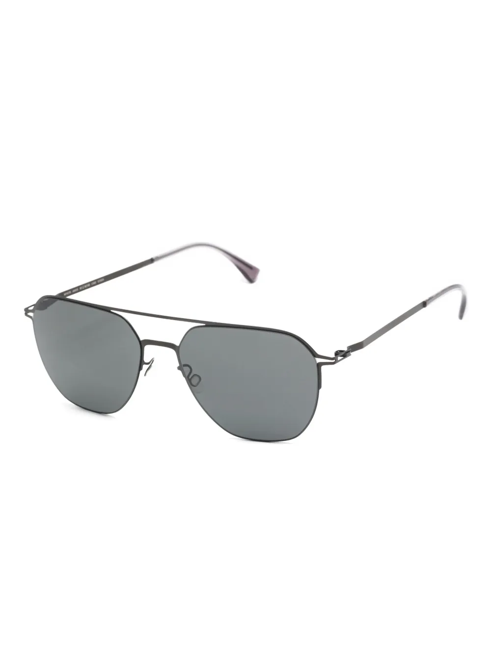 Mykita Zonnebril met vierkant montuur - C002 BLACK DARKGREY SOLID