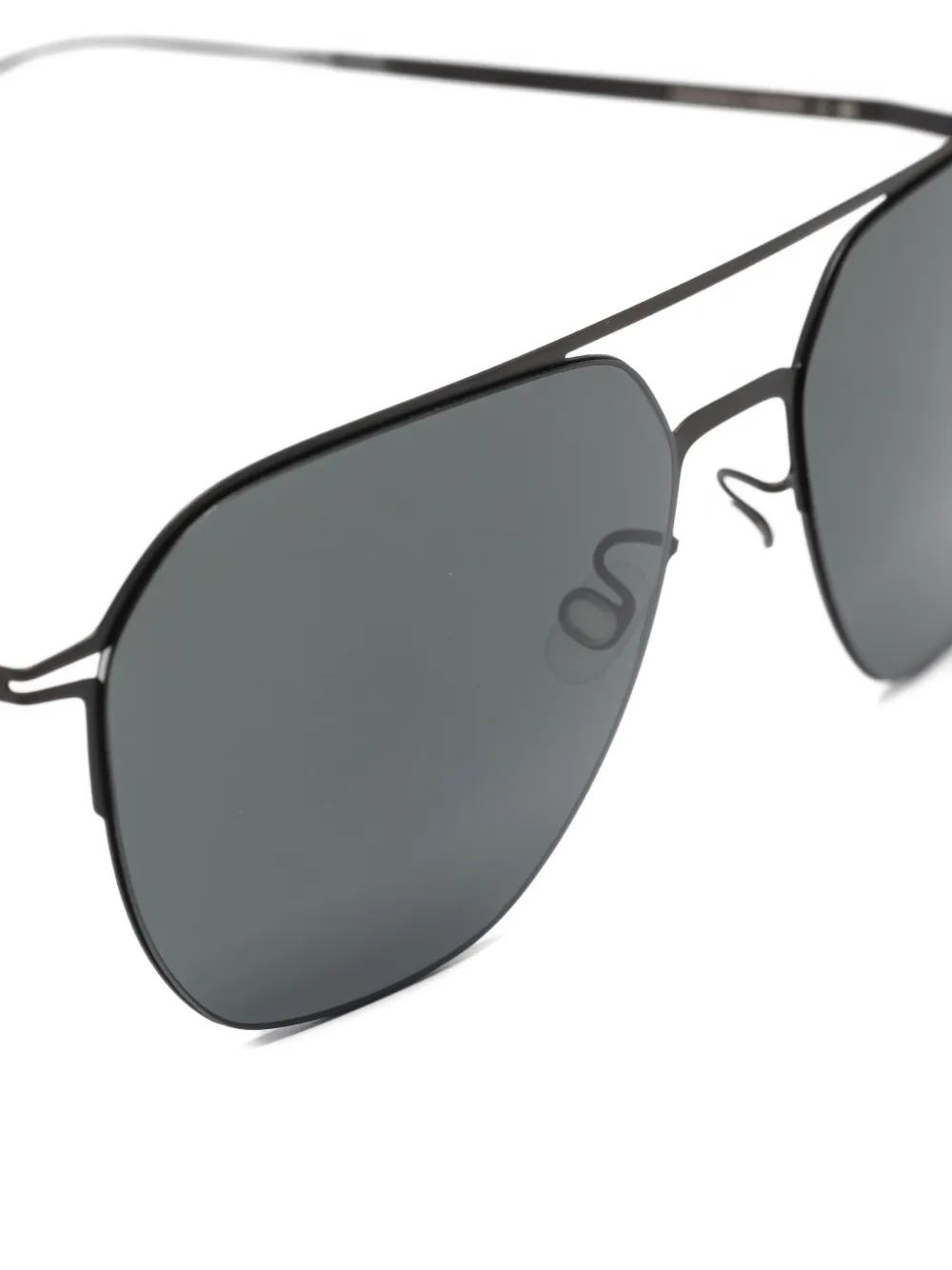 Mykita Zonnebril met vierkant montuur C002 BLACK DARKGREY SOLID