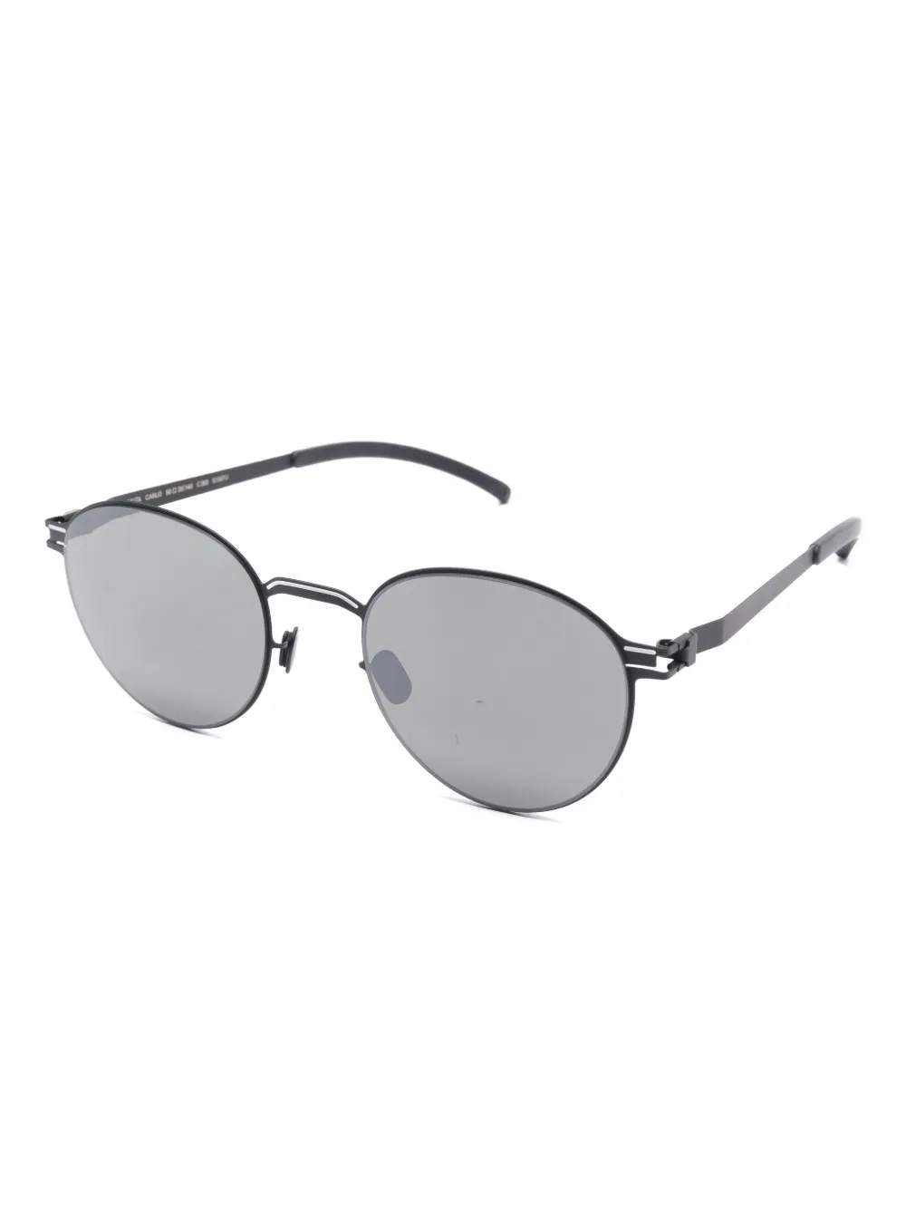 Mykita Carlo zonnebril met rond montuur - Zwart