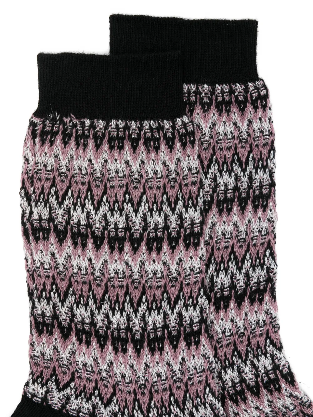 Missoni Zigzag-pattern Socks In Multi