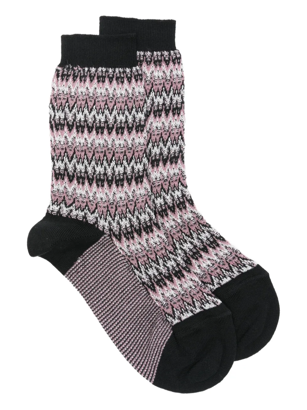 Missoni Zigzag-pattern Socks In Multi