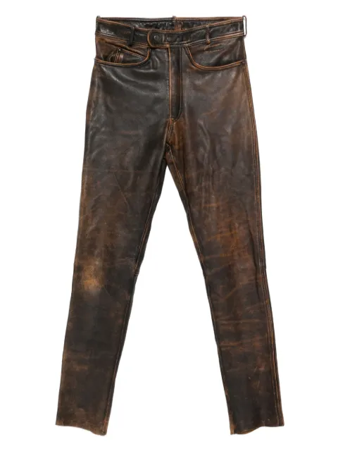A.N.G.E.L.O. Vintage Cult 1990s leather straight-leg trousers