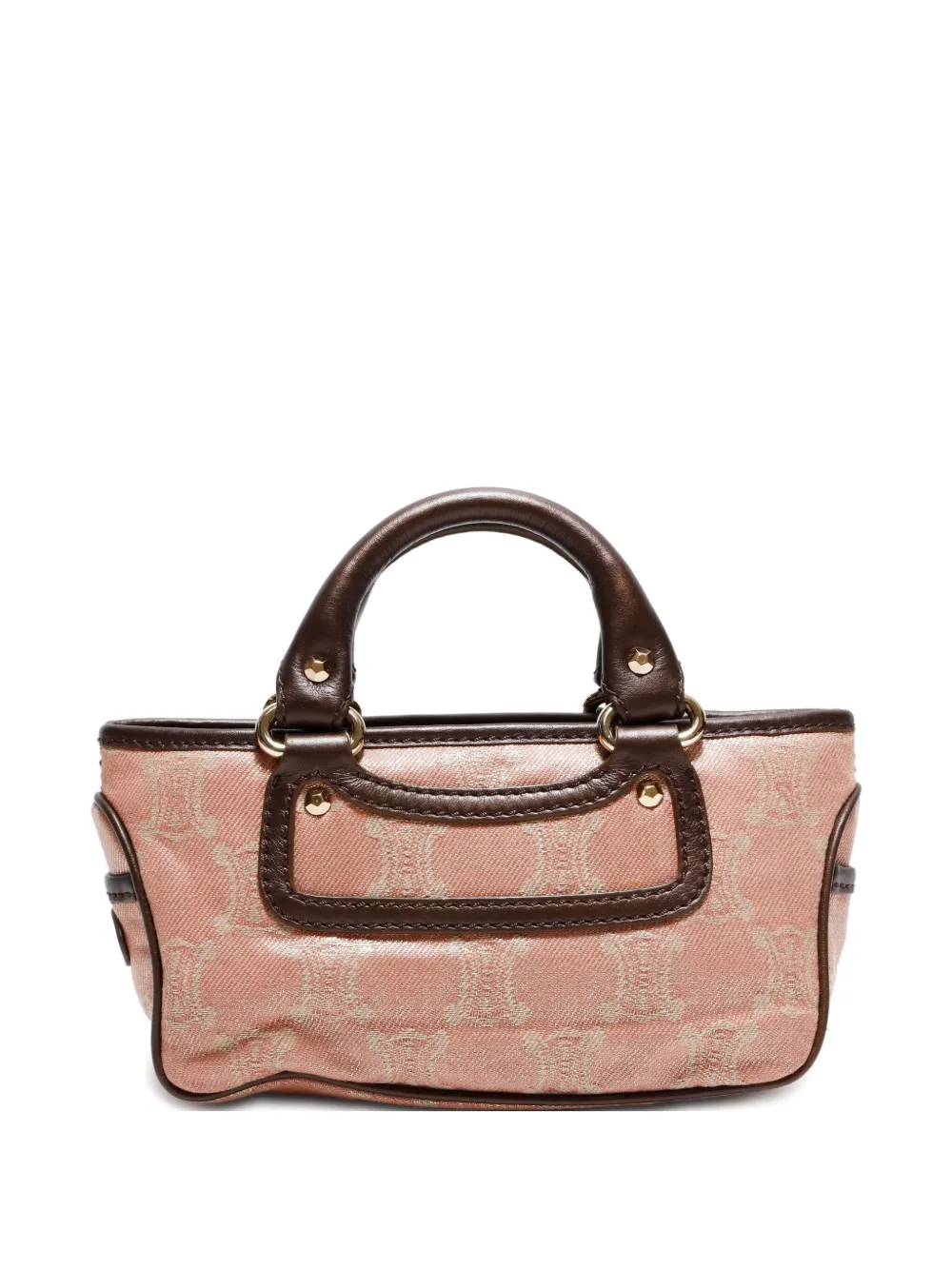 Pre-owned Celine 1990-2000s Macadam Canvas Mini Tote Bag In Pink