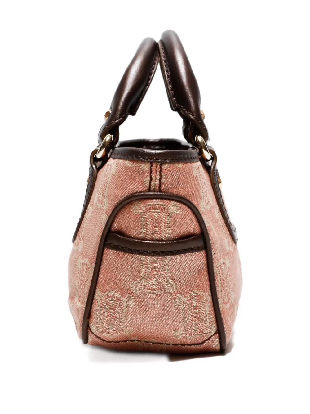 Pre-owned Celine 1990-2000s Macadam Canvas Mini Tote Bag In Pink