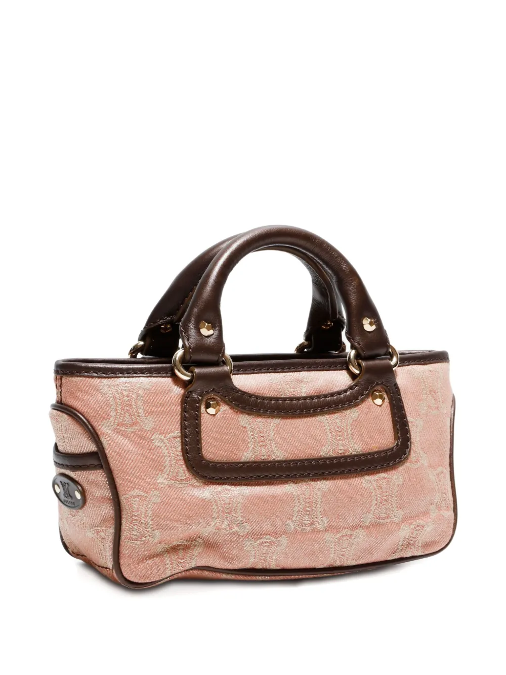 Pre-owned Celine 1990-2000s Macadam Canvas Mini Tote Bag In Pink
