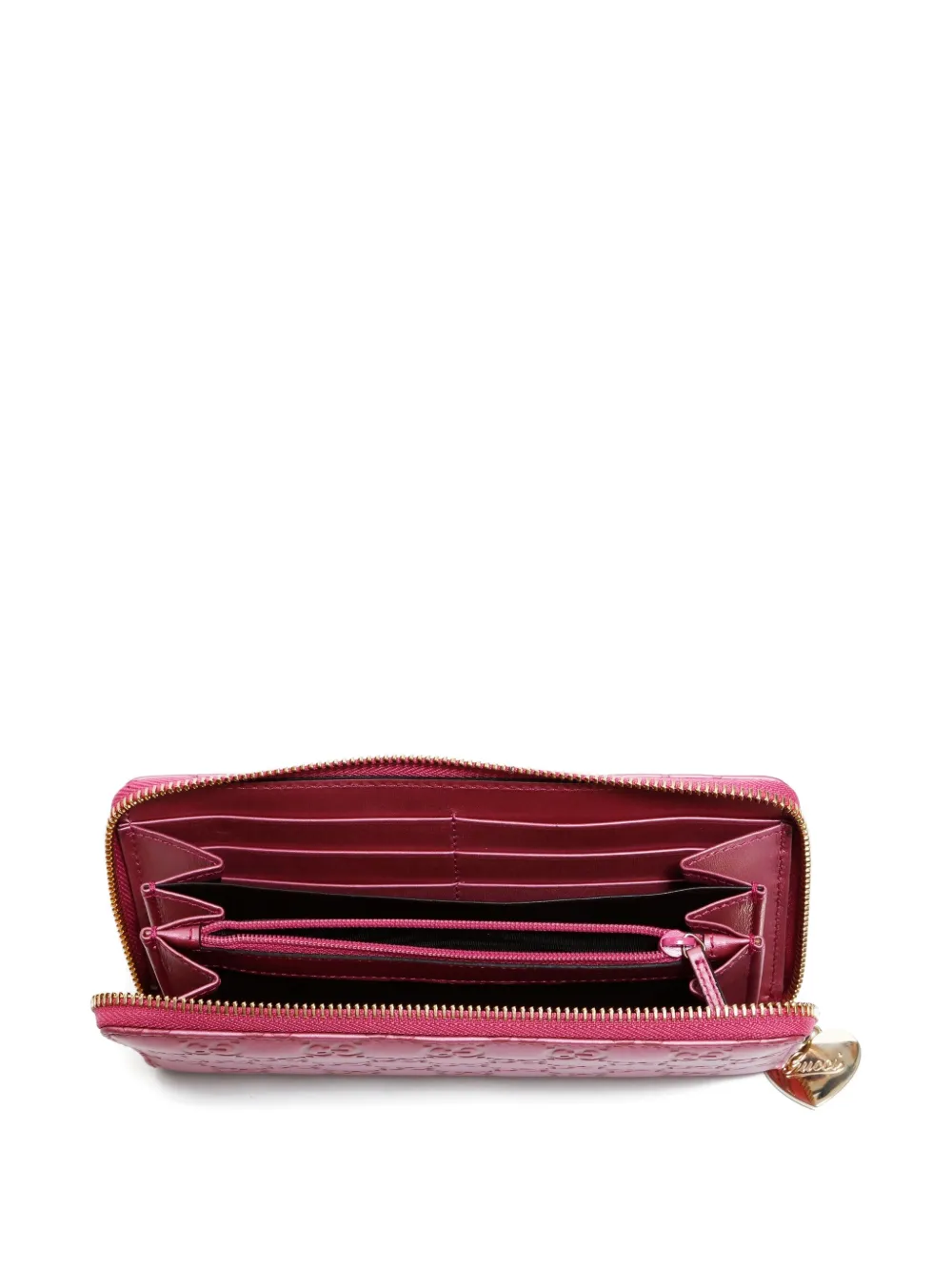 Pre-owned Gucci 2000-2020s Gg Shima Zippy Wallet In Pink