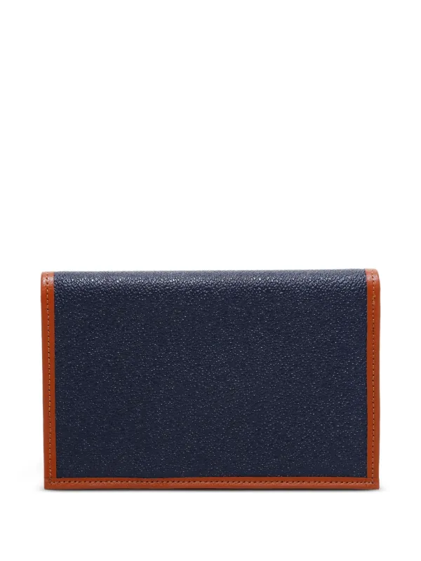 Burberry Pre-Owned 1990-2000s logo-plaque Wallet Blue FARFETCH ID