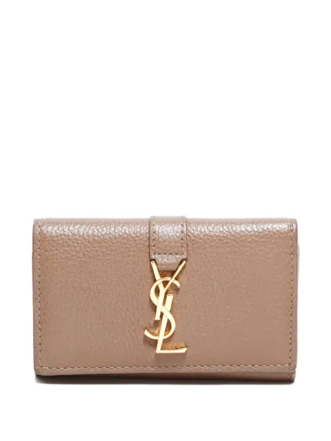 Saint Laurent Pre-Owned 2015-2020s logo-plaque keycase