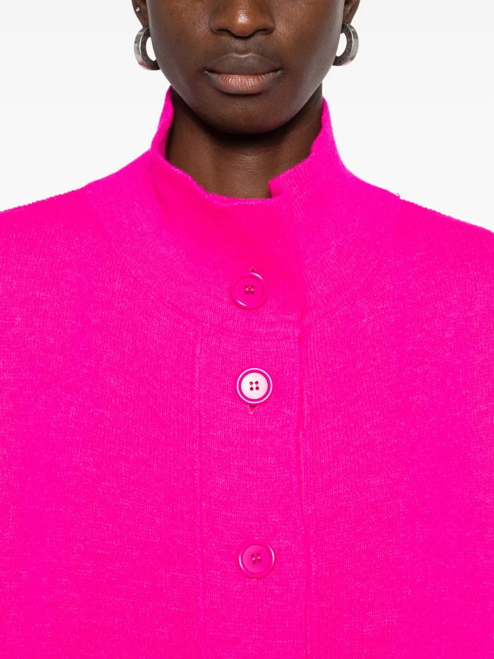 Laboratorio Capri Pocketed Buttoned Single-breasted Coat In Pink