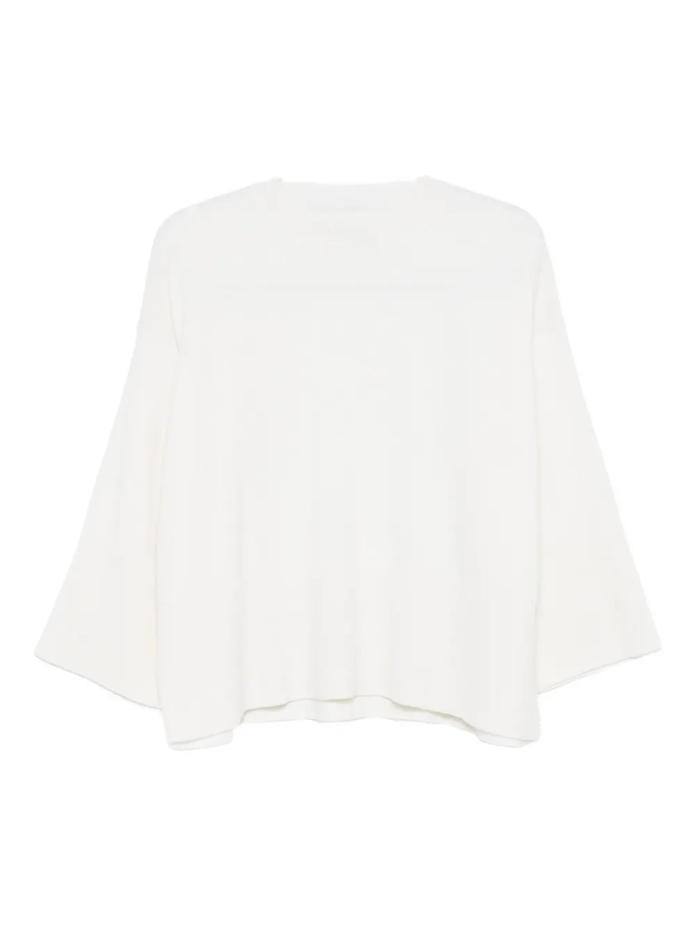 Laboratorio Capri Wide-sleeve Knitted Sweater In Brown