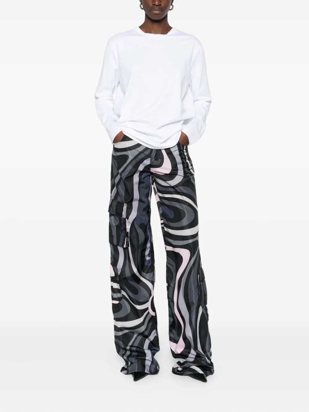 Laboratorio Capri Long-sleeved T-shirt In White