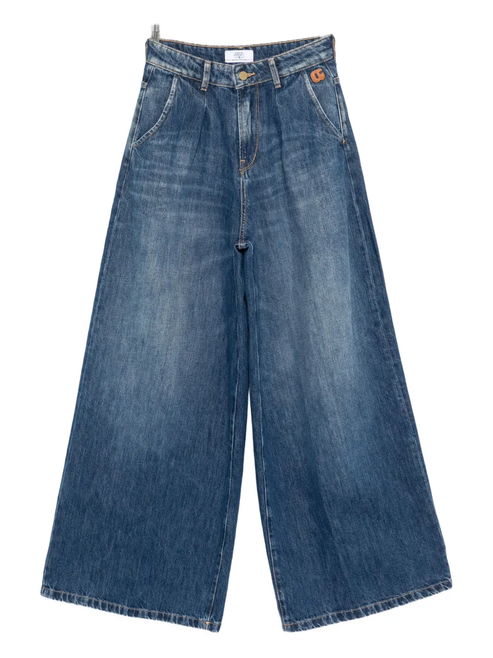 Les Temps des Cerises buttoned wide-leg jeans - Blu