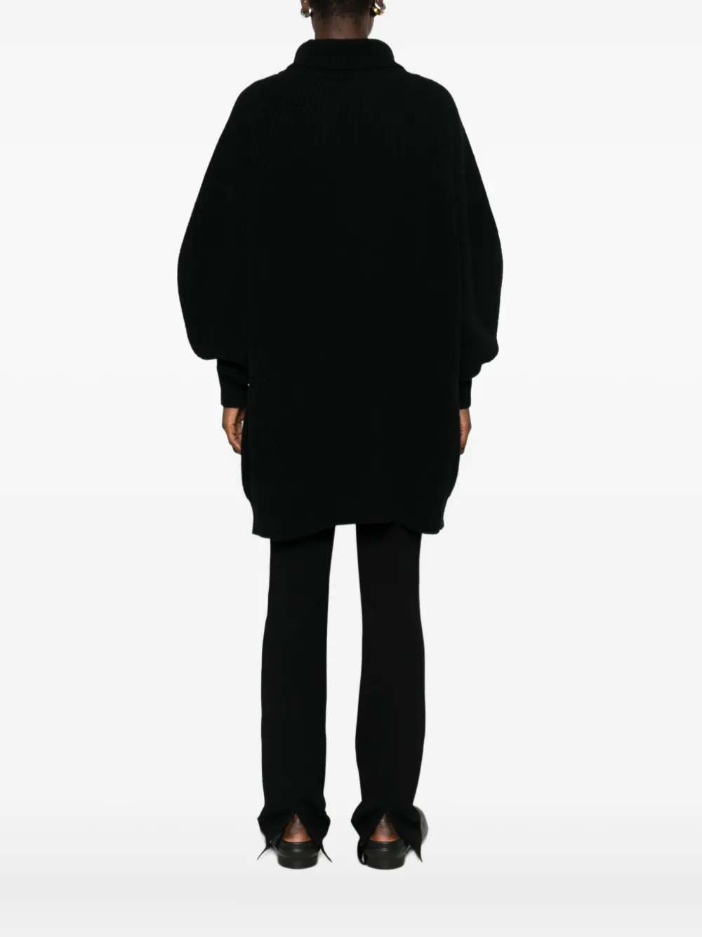 Laboratorio Capri Roll-neck Knitted Sweater In Black