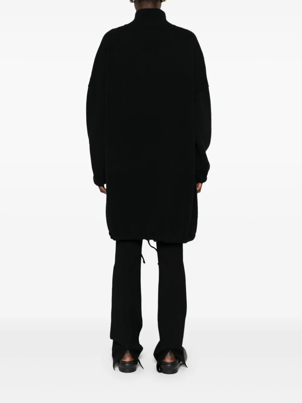 Laboratorio Capri Buttoned Pocketed Single-breasted Coat In Black