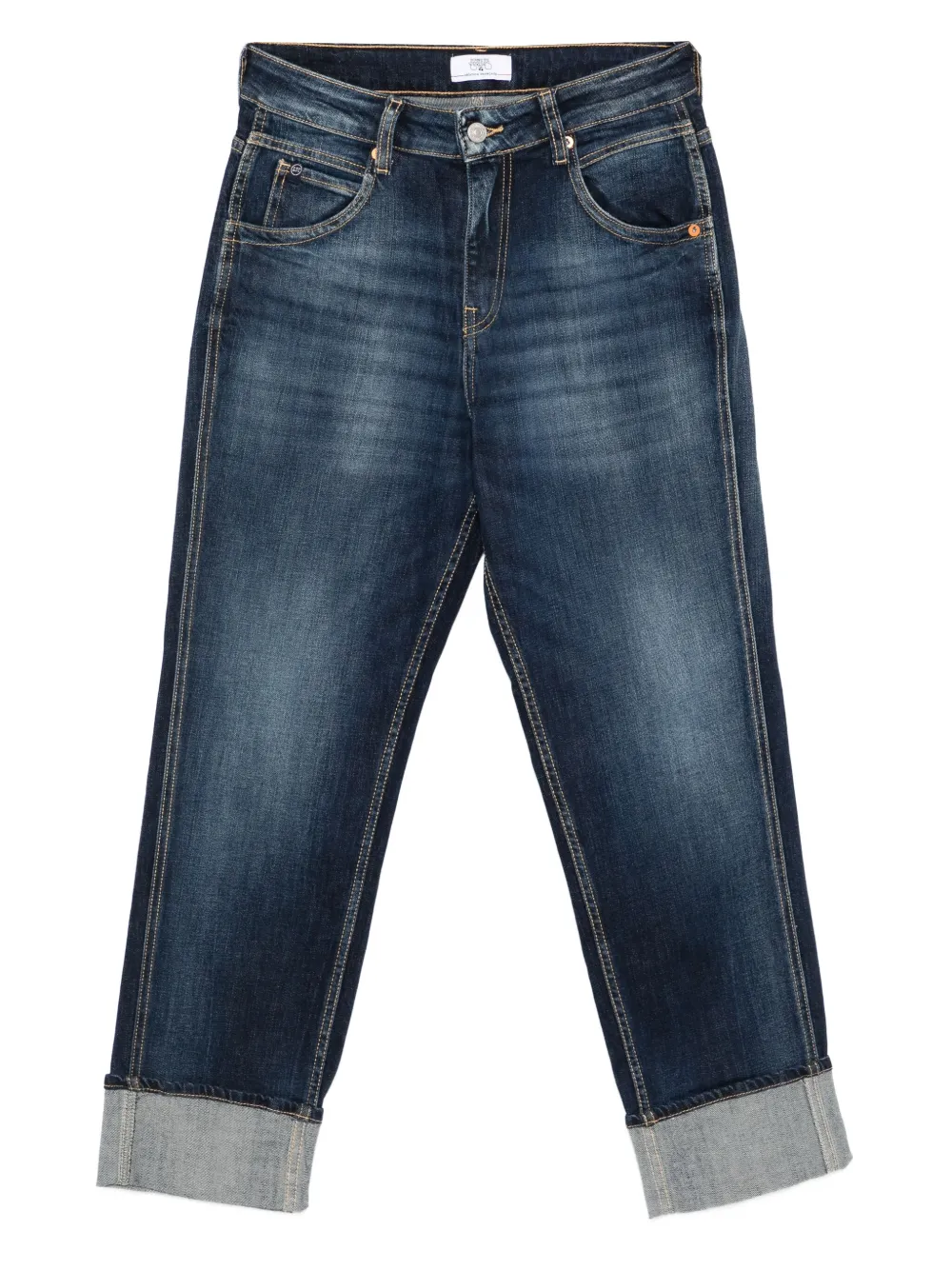 Les Temps des Cerises cuffed denim cropped jeans | Blue | Image 1