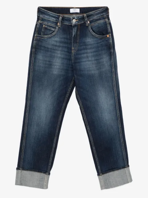 Les Temps des Cerises jeans capri con tobillos fruncidos
