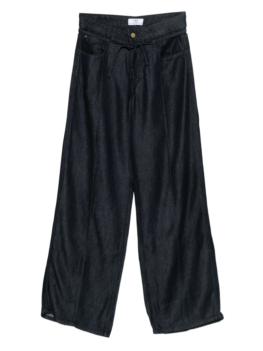 Les Temps des Cerises drawstring denim wide-leg jeans | Blue | Image 1