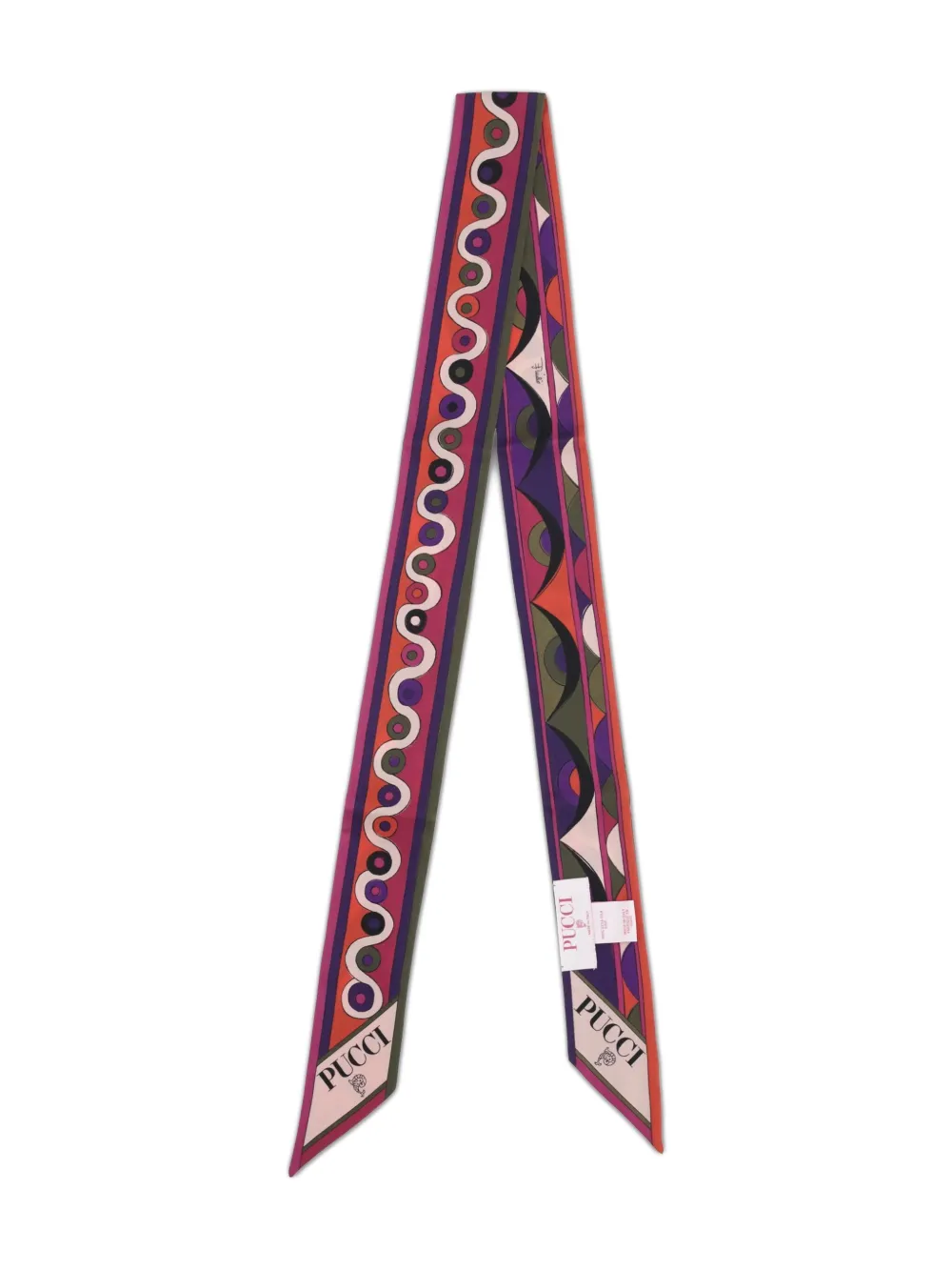 PUCCI geometric-print twill scarf - Rood
